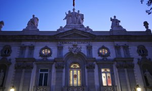 Vistas de la fachada de la sede del Supremo, a 21 de diciembre de 2023