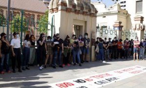 19/1/24 - Imagen de archivo de una concentración en Lleida contra los abusos sexuales que denunciaron alumnas del Aula de Teatre de Lleida.