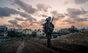 Soldado israelí en Gaza, a 16 de enero de 2024