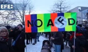 Protesta en Berlín contra el partido ultraderechista Alternativa para Alemania