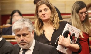 La diputada de Junts Cristina Casol al ple del Parlament d'aquest dimecres