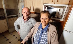 12/2/24  -Fotografía del matrimonio de Alcalá de Henares, de 78 y 82 años, que ha sufrido siete intentos de desahucios sobre su vivienda.