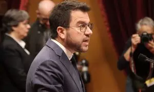 20/02/2024 - El president del Govern, Pere Aragonès, al Parlament aquest dimarts.