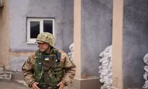 Imagen de un soldado ucraniano en Jersón