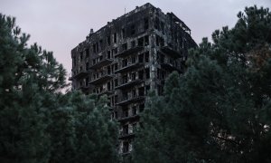 Imagen del edificio incendiado en el barrio de Campanar de València, a 24 de febrero de 2024.