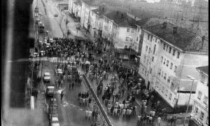 11/3/24 Una de las pocas imágenes que se conservan de los momentos previos a la masacre del 10 de marzo de 1972 en Ferrol.