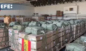 Aterrizan en Gaza dos aviones con 23 toneladas de alimentos que partieron de Zaragoza