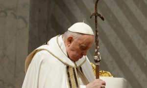El Papa Francisco preside la Santa Misa Crismal el Jueves Santo en la Basílica de San Pedro de la Ciudad del Vaticano. 28/03/2024