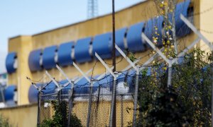 Fachada del CIE de Aluche, a 18 de enero de 2024, en Madrid.