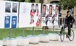 Carteles electorales en Donostia