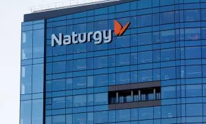 Fachada de la sede de Naturgy, a 4 de abril de 2023, en Madrid (España).