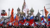 Moscú se echa a la calle en honor de Boris Nemtsov