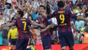 Neymar y Pedro acercan el alirón del Barcelona