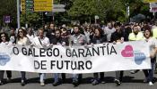 Cientos de personas salen a la calle en toda Galicia para "reactivar" la defensa del gallego