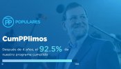 El PP presenta una web donde dice haber cumplido el 92,5% de su programa electoral