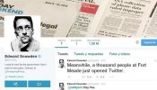 Snowden supera el millón de seguidores en Twitter en 24 horas