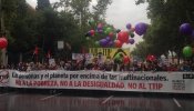 Sindicatos y ciudadanos se manifiestan en Madrid contra el TTIP, la pobreza y la exclusión social