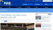 Partido Popular Europeo: "Los terroristas votarían a la izquierda alegremente"