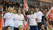 Camisetas con el lema 'No seas ruiz' de simpatizantes socialistas reciben a Pedro Sánchez en Murcia
