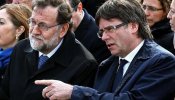 Rajoy y Puigdemont se saludan por primera vez