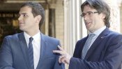 Rivera y Puigdemont escenifican su desacuerdo respecto a la independencia de Catalunya