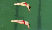 Las teorías sobre el agua verde de la piscina de salto de los JJOO