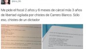 La PDLI pedirá a la Fiscalía que retire su petición de cárcel por los chistes sobre Carrero Blanco