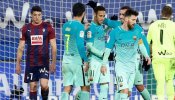 El Barça golea en Eibar, el Sevilla remonta en Pamplona y Griezmann rescata un punto en San Mamés