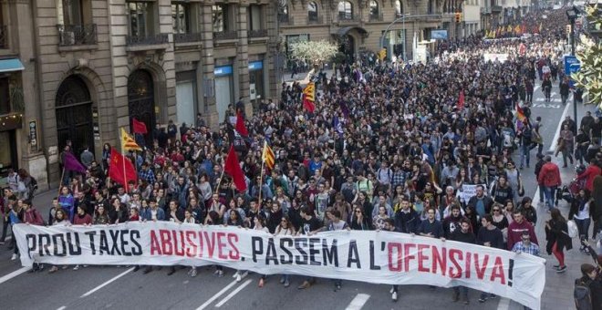 Los universitarios catalanes piden a la Generalitat que rebaje "de una vez" las tasas