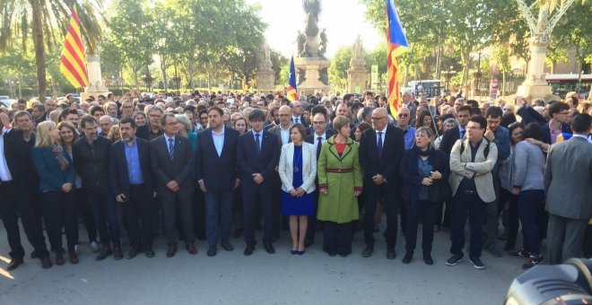 La presidenta del Parlament declara davant el TSJC entre mostres de suport polític i ciutadà