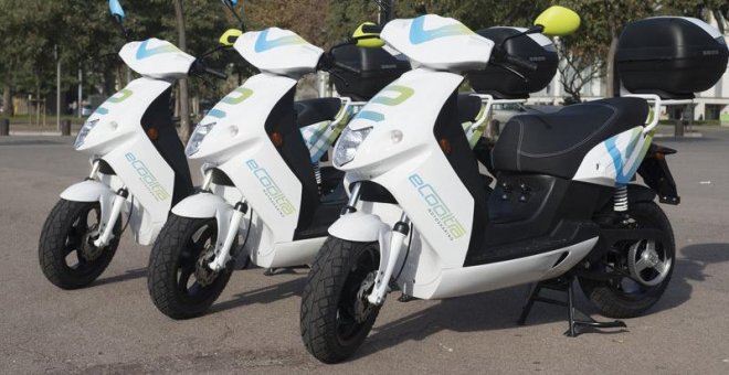 Madrid estrena un servicio público de motos eléctricas