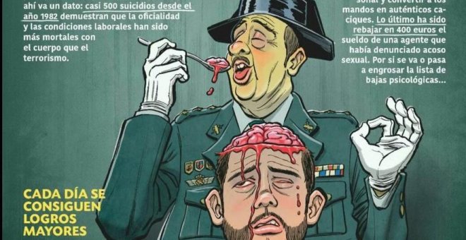 ​Oficiales de la Guardia Civil denuncian al ex teniente Segura por una viñeta en 'El Jueves'