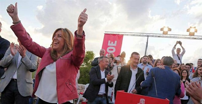 Díaz acusa a Iglesias de "interferir" en las primarias del PSOE para que ella no gane