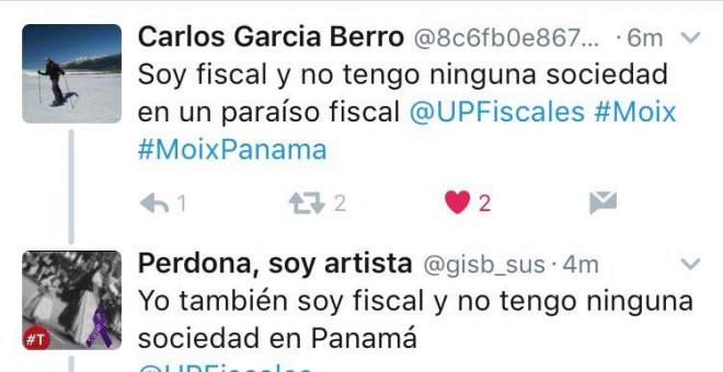 Los fiscales se rebelan contra Moix: "No tengo sociedades, tampoco en Panamá"