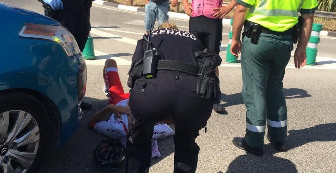 El ciclista Ángel Vicioso y un triatleta, atropellados por un coche en Valencia