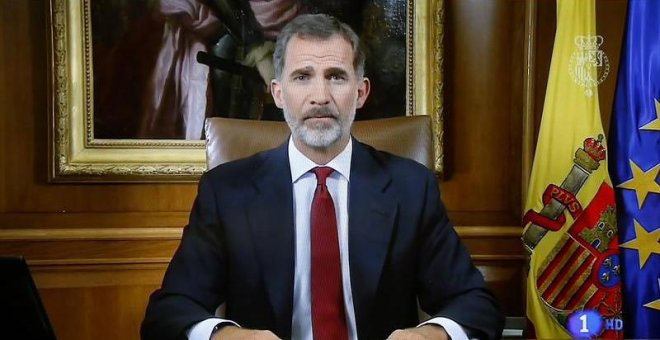 El rey Felipe VI acusa a los independentistas catalanes de "deslealtad inadmisible"