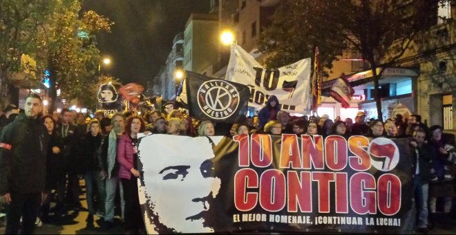 El Madrid antifascista sale a calle para gritar que Carlos Palomino "vive" diez años después de su asesinato