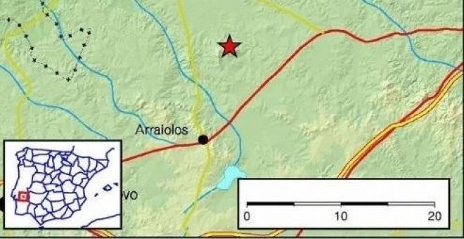 Un terremoto con origen en el centro de Portugal se siente en zonas de Extremadura