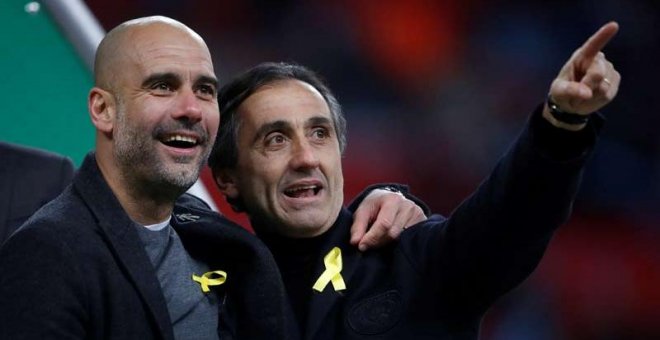 Guardiola: "Llevaré siempre el lazo amarillo"