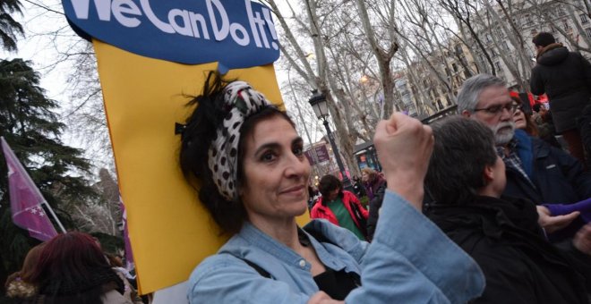 Seis fotos singulares de la manifestación feminista de Madrid