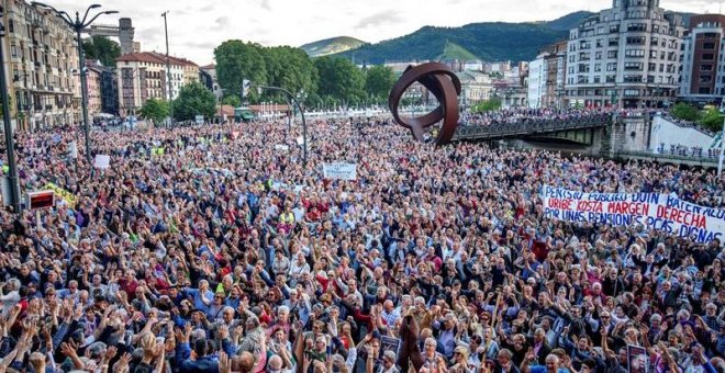 “Vamos a hacer historia”: las voces que impulsan la lucha por las pensiones en Bilbao