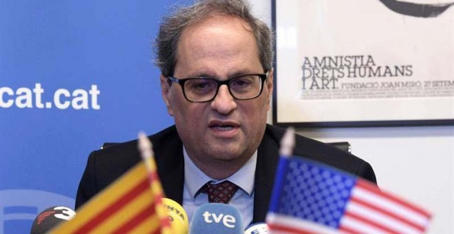 Bronca entre Torra y el embajador Morenés en un acto sobre Catalunya en Washington