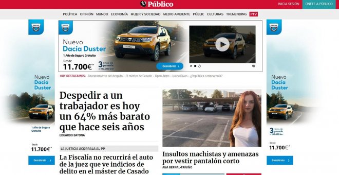 La audiencia de 'Público' se mantiene al alza, con un crecimiento interanual de un 32%