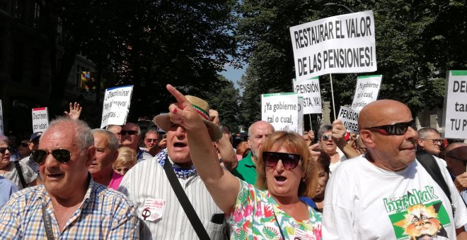 El movimiento de pensionistas vuelve a inundar Bilbao: “No vamos a parar”