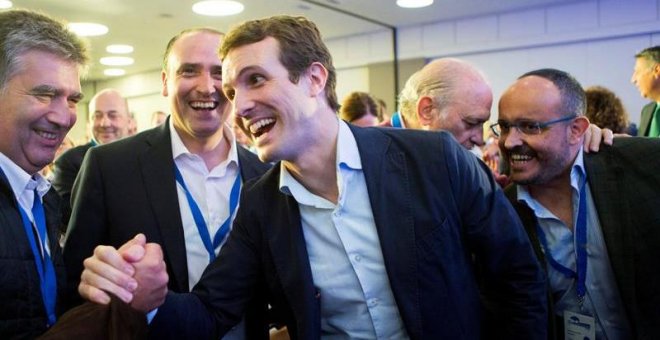 Pablo Casado critica que el PSOE deje en manos de Quim Torra la educación en catalán