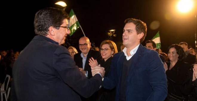 Cs no logra desbancar al PP pero anuncia que tratarán de presidir la Junta de Andalucía