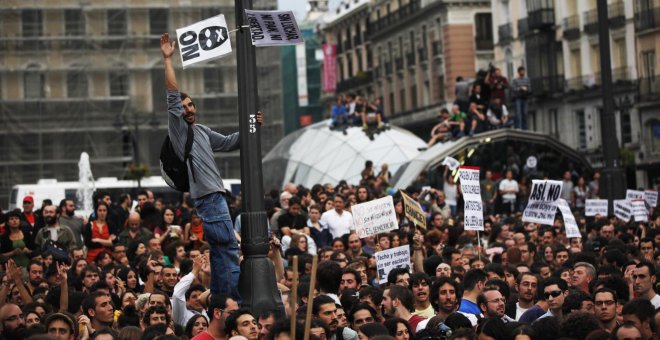 El 15-M tendrá desde este martes su placa en Sol con el lema 'Dormíamos, despertamos'