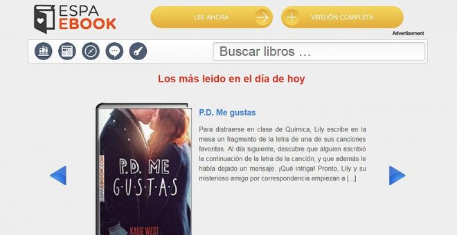 Bloqueadas otras dos webs que facilitaban el acceso ilegal a más de 38.000 títulos de libros