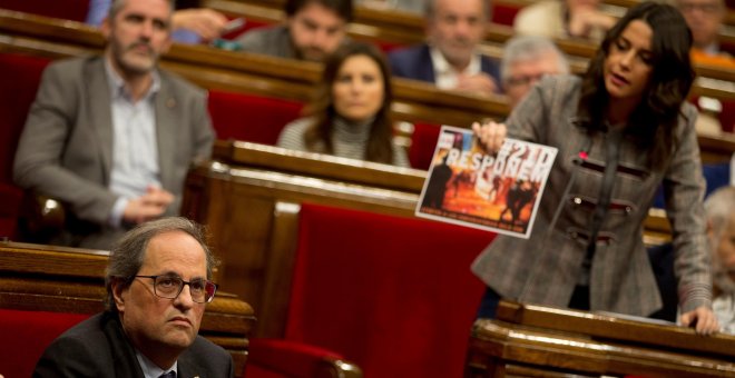 Arrimadas anuncia una querella contra Torra por "justificar" las protestas de los CDR