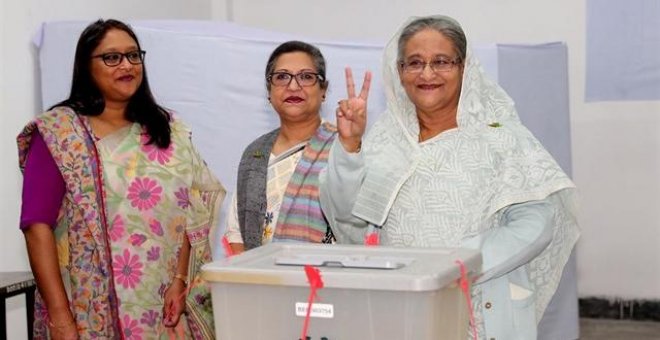 Sheij Hasina gana las elecciones de Bangladesh y la oposición anuncia que no acepta el resultado